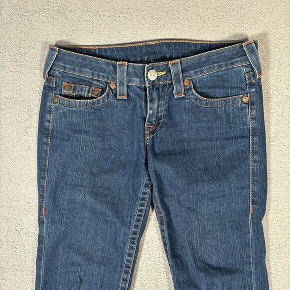 True Religion Johnny Jeans Women’s Size 29 Fit 32x31 Low Rise Straight Leg Jeans - Picture 4 of 14